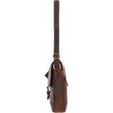 Vintage Cow Oily Leather Travel Bag Brown/Brandy: FEN-781