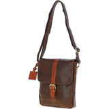 Vintage Cow Oily Leather Travel Bag Brown/Tan: FEN-781