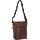 Vintage Cow Oily Leather Travel Bag Brown/Tan: FEN-781