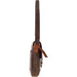 Vintage Cow Oily Leather Travel Bag Brown/Tan: FEN-781