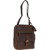 Fenland Medium Cow Oily Leather Messenger Bag Brown/Brandy Buff: FEN-783
