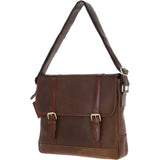 Vintage Cow Oily Leather Messenger Bag Brown/Brandy: FEN-785