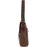 Vintage Cow Oily Leather Messenger Bag Brown/Brandy: FEN-785