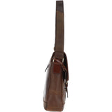 Vintage Cow Oily Leather Messenger Bag Brown/Brandy: FEN-785