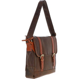 Vintage Cow Oily Leather Messenger Bag Brown/Tan: FEN-785