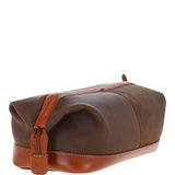 Fenland Cow Oily Leather Wash Bag Brown/Tan Buff: FEN-787