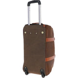 Cow Oily Leather Wheeled Weekend Travel Holdall Brown/Tan: FEN-780
