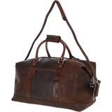 Cow Oily Leather Large Weekend Holdall Brown/Brandy: FEN-786