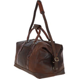 Cow Oily Leather Large Weekend Holdall Brown/Brandy: FEN-786