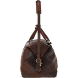 Cow Oily Leather Large Weekend Holdall Brown/Brandy: FEN-786