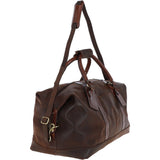 Cow Oily Leather Large Weekend Holdall Brown/Brandy: FEN-786