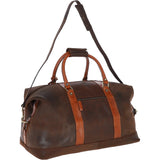 Cow Oily Leather Large Weekend Holdall Brown/Tan: FEN-786