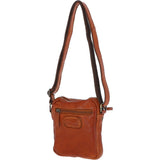 Leather Vintage Small Flight Shoulder Bag Tan : FIN