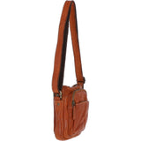 Leather Vintage Small Flight Shoulder Bag Tan : FIN