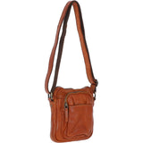 Leather Vintage Small Flight Shoulder Bag Tan : FIN