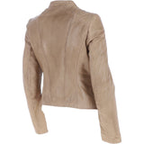 Ladies Leather Jacket Ivory: FO-ALVA