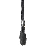 Vintage Small Leather Shoulder Bag Grey: G20