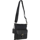 Vintage Small Leather Shoulder Bag Grey: G20