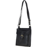 Vintage Small Leather Travel Shoulder Bag Grey: G24