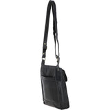 Vintage Small Leather Travel Shoulder Bag Grey: G24