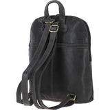 Small Vintage Leather Backpack Grey: G25