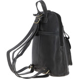 Small Vintage Leather Backpack Grey: G25