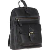 Small Vintage Leather Backpack Grey: G25