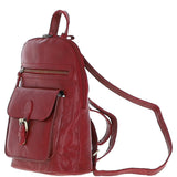 Small Vintage Leather Backpack Red – G25