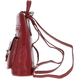 Small Vintage Leather Backpack Red – G25