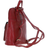 Small Vintage Leather Backpack Red – G25