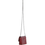 Vintage Mini Leather Cross Body Shoulder Bag With Chain Strap Red – G27