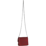 Vintage Mini Leather Cross Body Shoulder Bag With Chain Strap Red – G27
