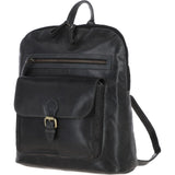 Large Vintage Leather Backpack Grey: G28