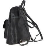 Large Vintage Leather Backpack Grey: G28