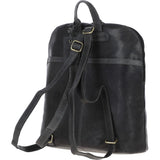 Large Vintage Leather Backpack Grey: G28