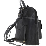 Large Vintage Leather Backpack Grey: G28