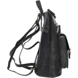 Large Vintage Leather Backpack Grey: G28