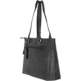 Large Vintage Leather Handbag Grey – G29