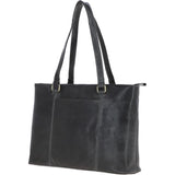 Large Vintage Leather Handbag Grey – G29
