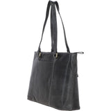 Large Vintage Leather Handbag Grey – G29