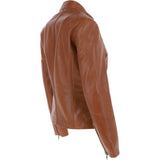 Leather Biker Jacket Tan: G 2131