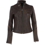 Leather Biker Jacket Vin Timber: G 2131