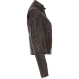 Leather Biker Jacket Vin Timber: G 2131