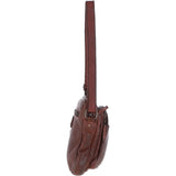 Small Vintage Wash Leather Travel Bag Brandy : GIN