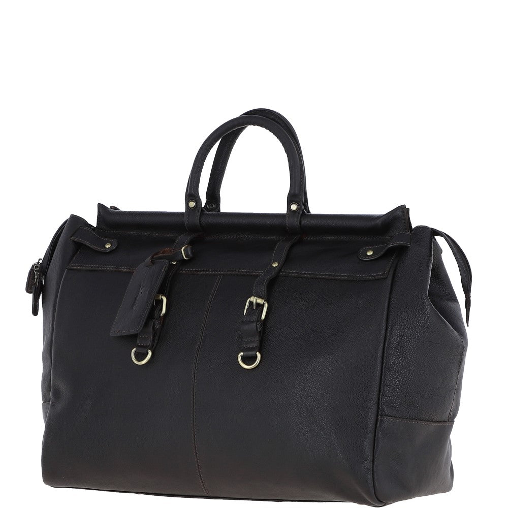 Leather Weekend Holdall Brown/tum : Gladstone A