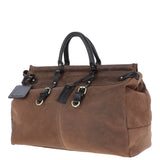 Leather Weekend Holdall Oily Brown : Gladstone