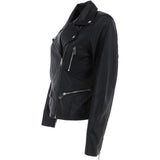 Leather Biker Jacket Black: Hackney