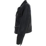 Leather Biker Jacket Black: Hackney