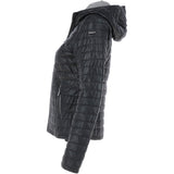 Monomoi Ladies Hooded Leather Jacket Black: Happy
