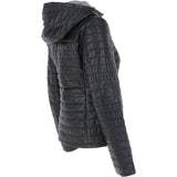 Monomoi Ladies Hooded Leather Jacket Black: Happy